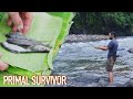 Fishing with a self made rod  primal survivor