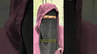 When Muslim women ice skate in a face veil! #shorts