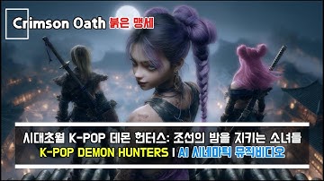 케이팝 데몬 헌터스: 조선의 밤을 지키는 소녀들 | AI 시네마틱 MV [삽입곡: Crimson Oath - 붉은 맹세]