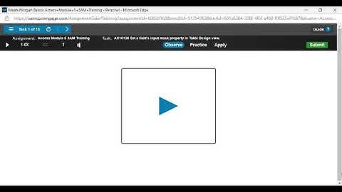 MindTap - Cengage Access how to set a field