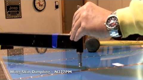 N277PM Wing Skin Dimpling