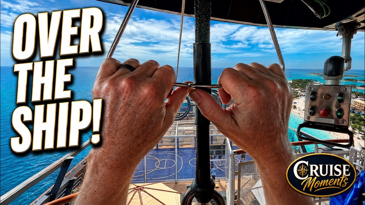 MSC Seaside Zip Line POV | Flying Above the Ship at Ocean Cay