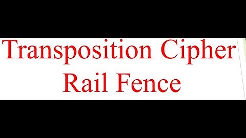 rail fence cipher: (Transposition) encryption decryption part 6