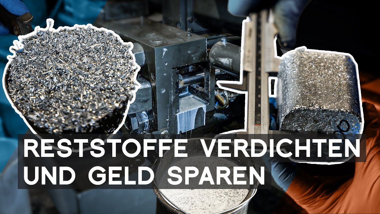 Testpressung bei Ruf Maschinenbau: Reststoffe mit Brikettierpressen verdichten und Geld sparen