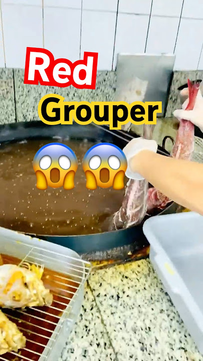 Fry red grouper #food #seafoodprep #seafood #tkijeddah #viralvideo #fish #trending