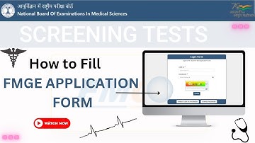 How to fill FMGE Application Form for 12 January 2025