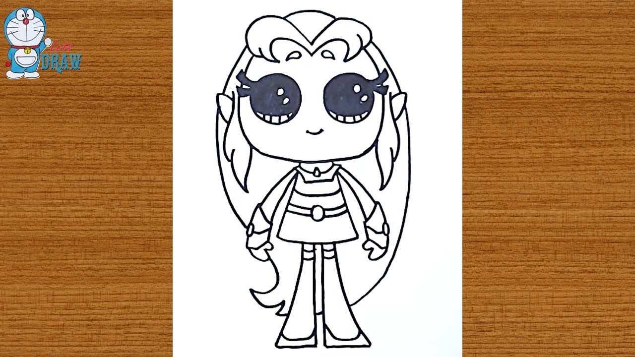 Starfire Simple How To Draw Starfire Easy