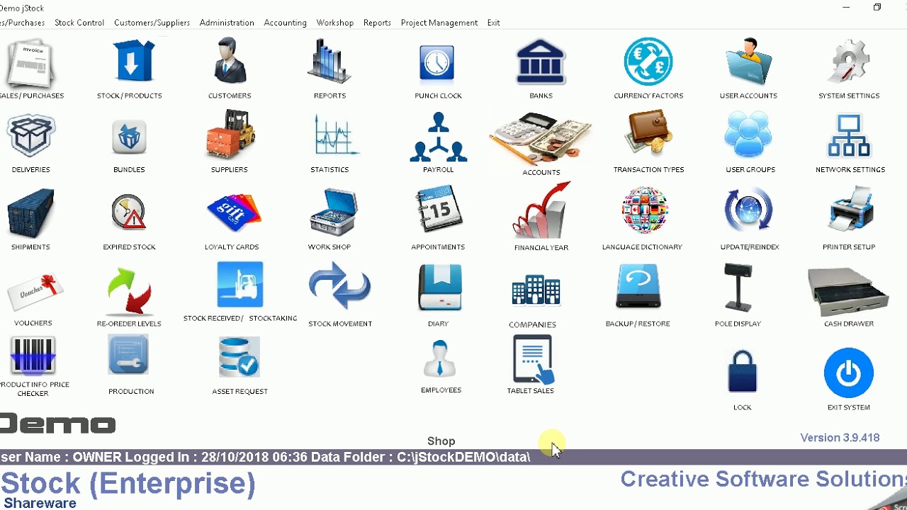 jStock POS Import stock  from excel spreadsheet