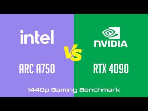 Intel Arc A750 vs nVidia GeForce RTX 4090 - Gaming Benchmark (1440p)