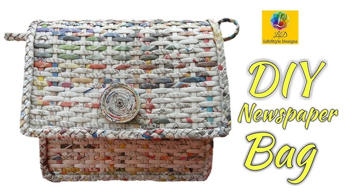 DIY Bag making by recycling old magazines, best out of waste, Easy  Tutorial