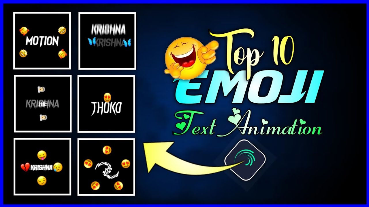 Trending emoji Text Animation Presets Alight motion emoji text