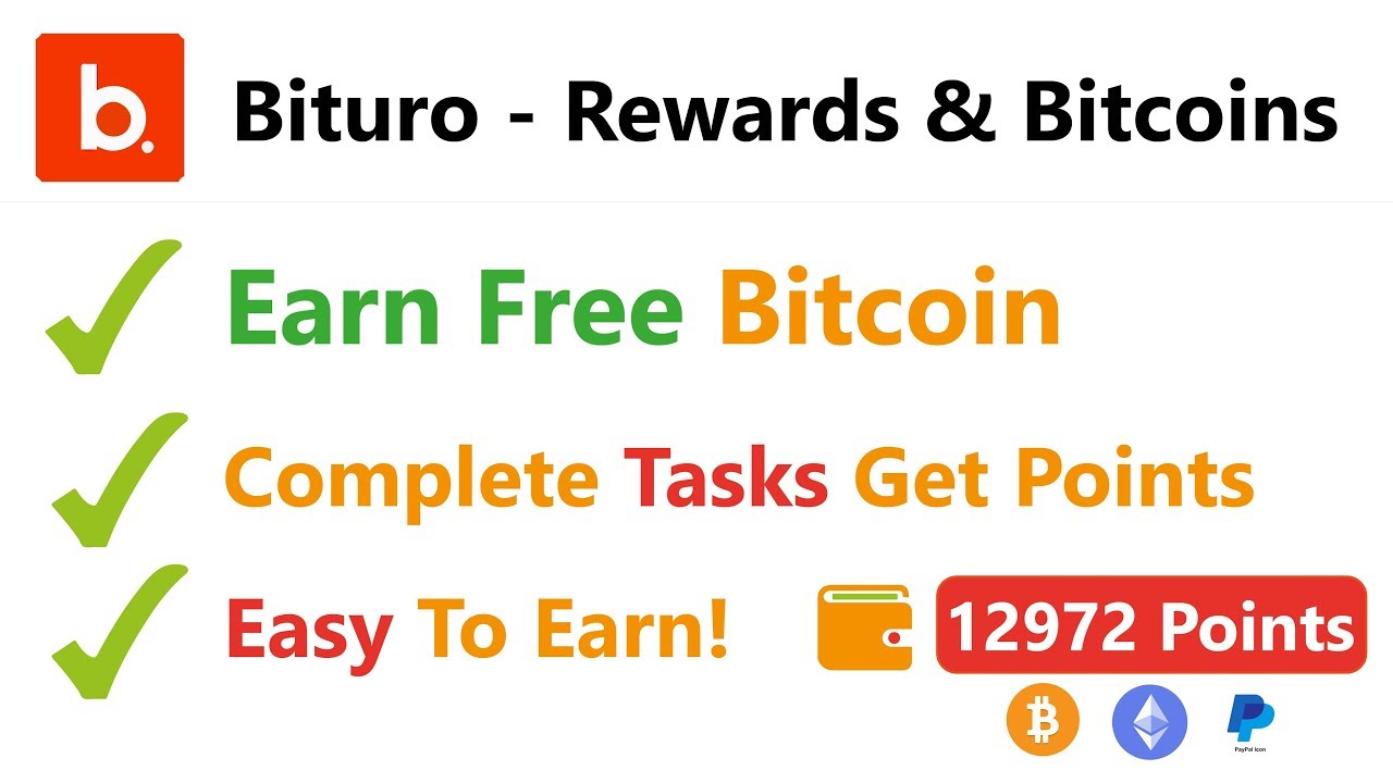 Bituro Rewards Bitcoins Complete Tasks Get Bitcoin Easy To Earn Daily 5 Live In Urdu Hindi - 