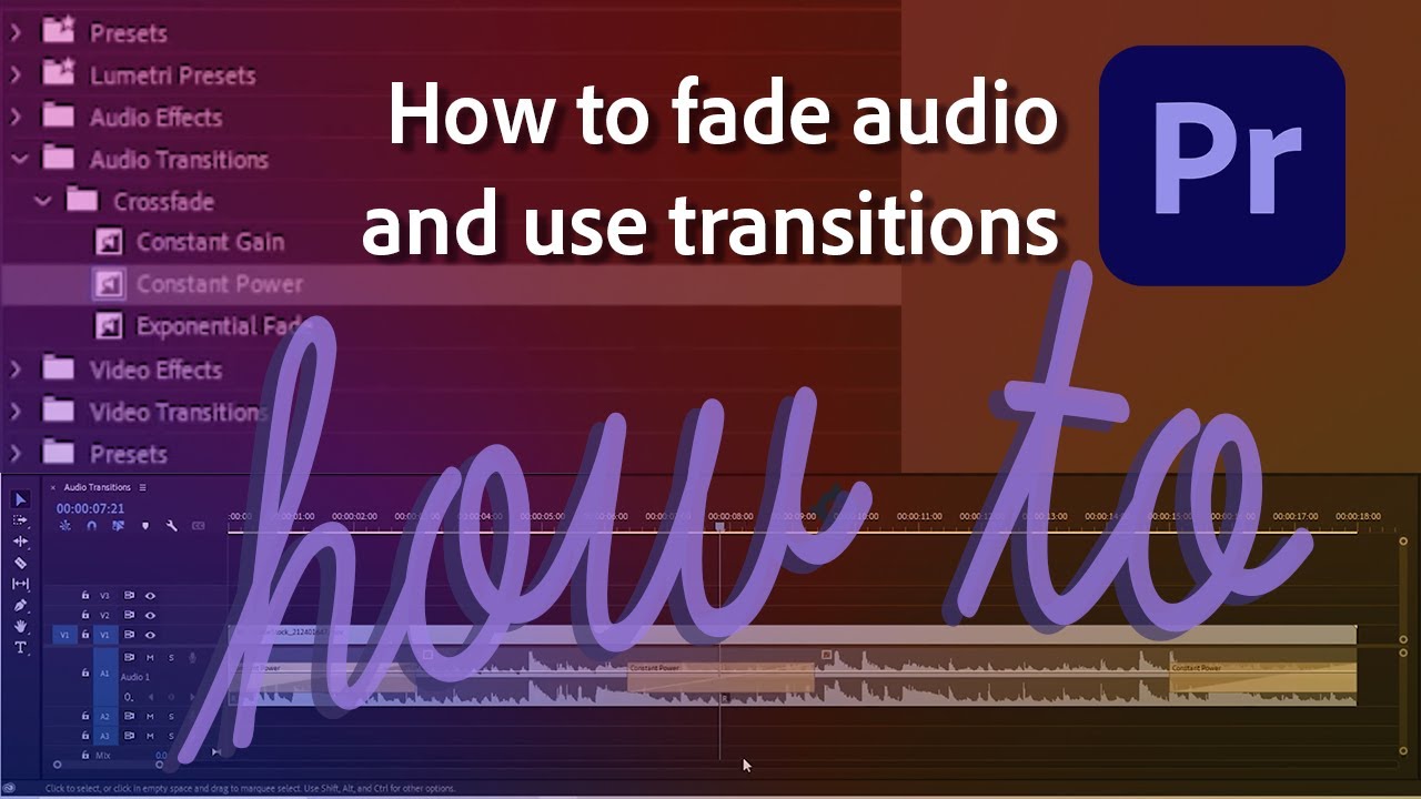 How to fade audio and work with transitions in Premiere Pro YouTube