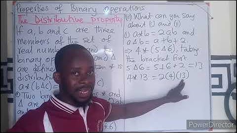 Distributive property of binary operations