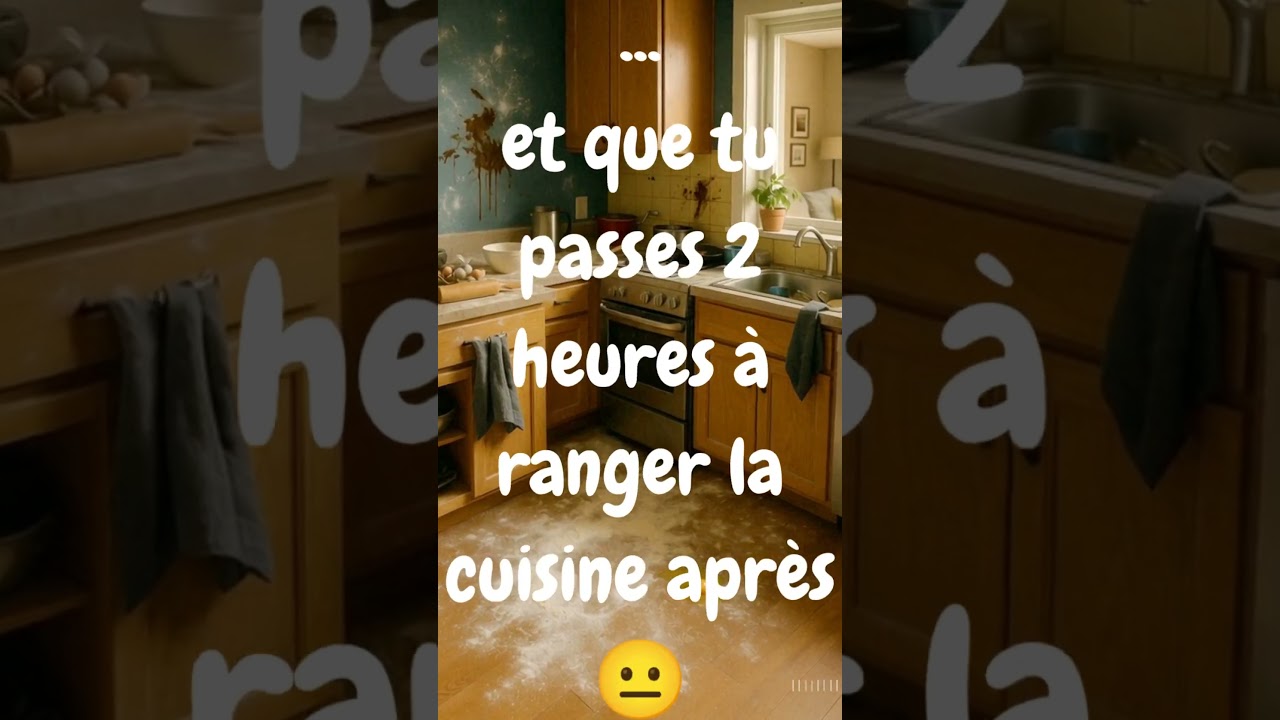 les enfants apprennent à cuisiner. Les parents "s'amusent" à nettoyer 😁