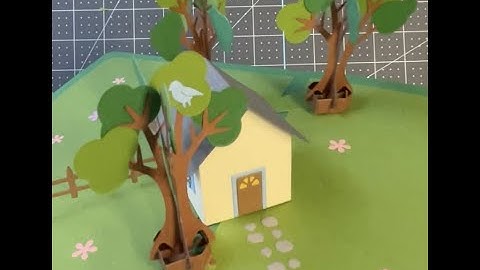 Pop-Up Book Page - House and Trees (Speed-Up Video)