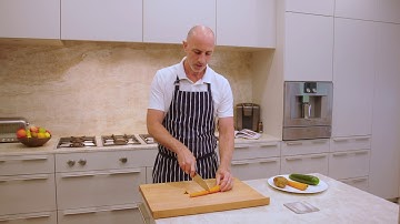 How to dice a carrot, vegetables, basic cutting techniques