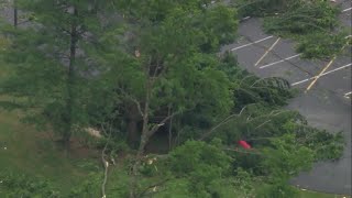 Aerial footage shows damage, cleanup in Goshen, Ohio after a tornado hit