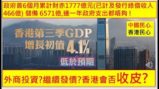 中國民心香港民心 20231101 政府首6個月累計財赤1777億元(已計及發行綠債收入466億) 儲備 6571億,連一年政府支出都唔夠 !外商投資?繼續發債?香港會否收皮?(Patreon)