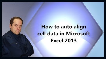 How to auto align cell data in Microsoft Excel 2013