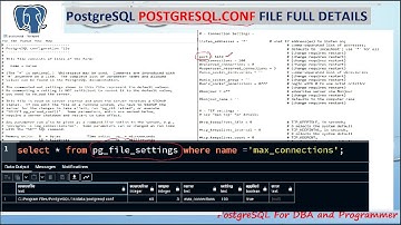PostgreSQL DBA Day4 POSTGRESQL.CONF FILE FULL DETAILS | How to change PostgreSQL config parameter