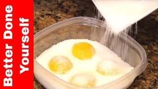 How to salt cure eggs. dried eggs are a great parmesan substitute.
grate on salads, steaks, soups or whatever needs little salty umami
blast!! it's always ...