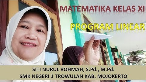Program Linier (Materi dan Contoh Soal)