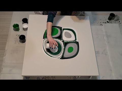 Heavy 3'x3' BIG PUDDLE POUR + Paintbrush Details - Thin paint (not easy fluid art)
