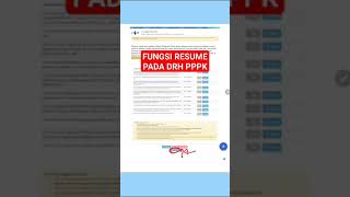 Jangan lewatkan RESUME pada DRH PPPK 2023 #drhpppk #resume #pppk #pppk2023 #daftarriwayathidup