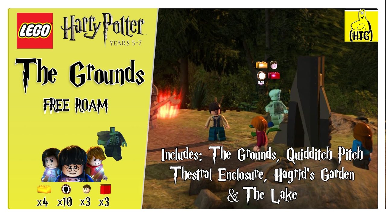 Lego Harry Potter 5-7: The Grounds FREE ROAM (All Collectibles) - HTG 