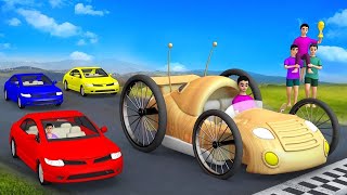 పేద పిల్లల కార్ రేస్ - Poor Kids Car Race Story in Telugu | 3D Animated Telugu Stories | Maa Maa Tv