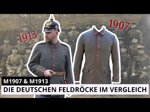 (WW1) Im Vergleich: Uniformröcke M1907 und M1913.