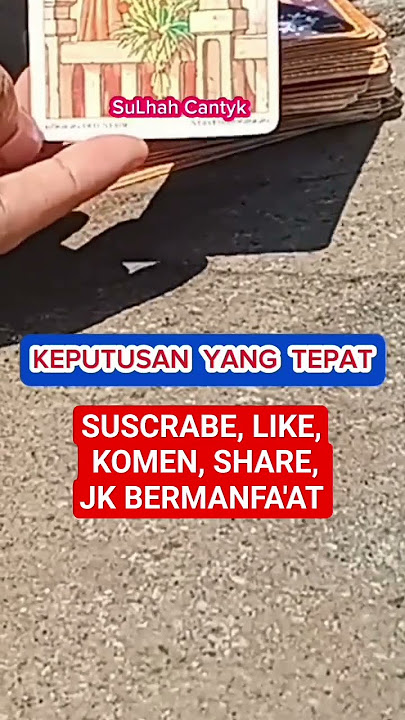 KEPUTUSAN YANG TEPAT #filosofi #tarot #psikologi