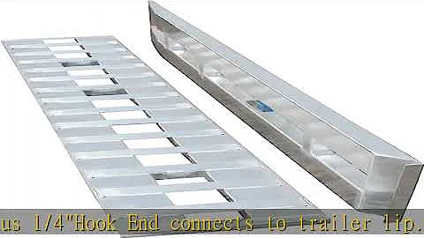 7 FT x 15" Aluminum 6000 LB RampS CAR Truck Trailer Auto Hauler Knife & Hook Ends