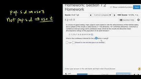 Construct a 95% Confidence Interval for the Mean using T Stats with Data and StatCrunch