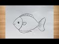 How to draw fish drawing easy step by step@DrawingTalent