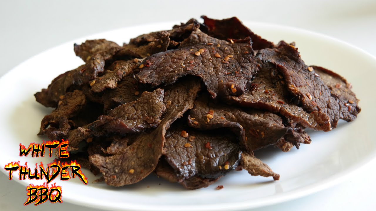 Beef Jerky Recipe How to make Homemade Beef Jerky White Thunder BBQ