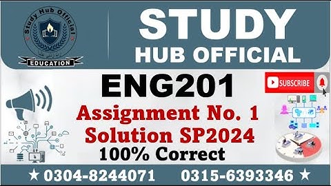 Eng201 Assignment 2 100% Correct Solution 2024, Eng201 Assignment 2 solution 2024, Eng201 Assignment
