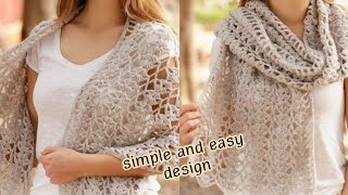 How to crochet a women's beach shawl with a perfect and simple design