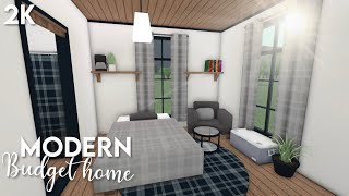 2k No-Gamepass Modern Budget Home | Bloxburg ROBLOX speedbuild