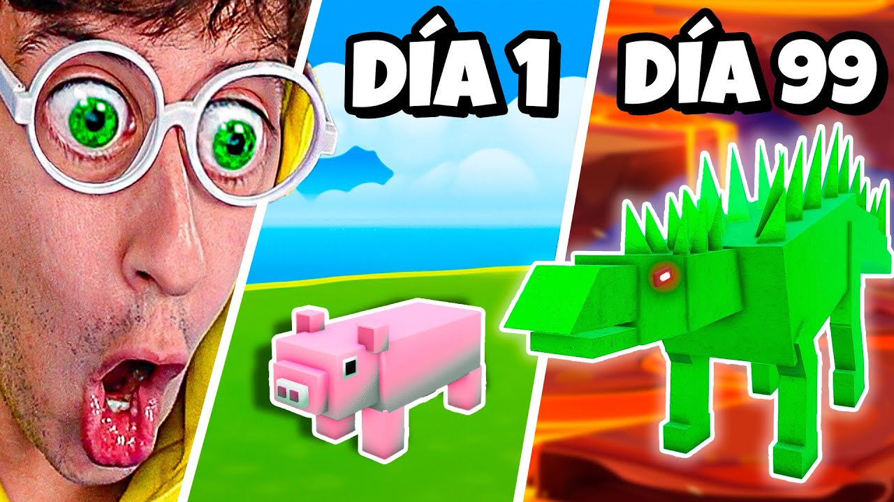 Paso de NOOB a PRO 🐷🦖!! (Animal Evolution Simulator 🔥) - ROBLOX