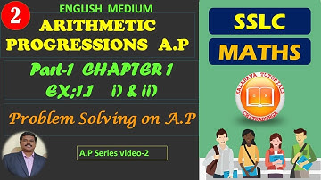 Arithmetic Progressions Class 10 | SSLC | A P | Mathematics | Part 1 | CHAPTER 1/EX 1.1 i) & ii)