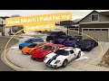 How much I Paid for my Supercar Collection.