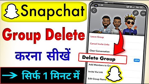 Snapchat Group Delete Kaise Kare | How To Delete Group in Snapchat