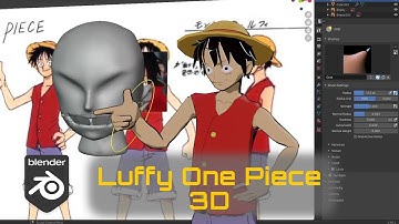 Personagem Luffy One Piece Estilo Anime 3D - Blender Tutorial - Parte 1 escultura cabeça