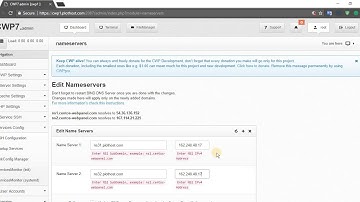 How to set up nameservers in CWP