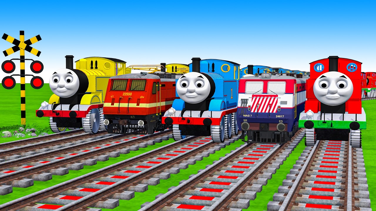 【踏切アニメ】あぶない電車 5 TRAIN Thomas 2025 | Railroad Crossing Animation #train