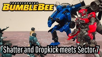Shatter and Dropkick meets Sector 7. Transformers Bumblebee Stop Motion
