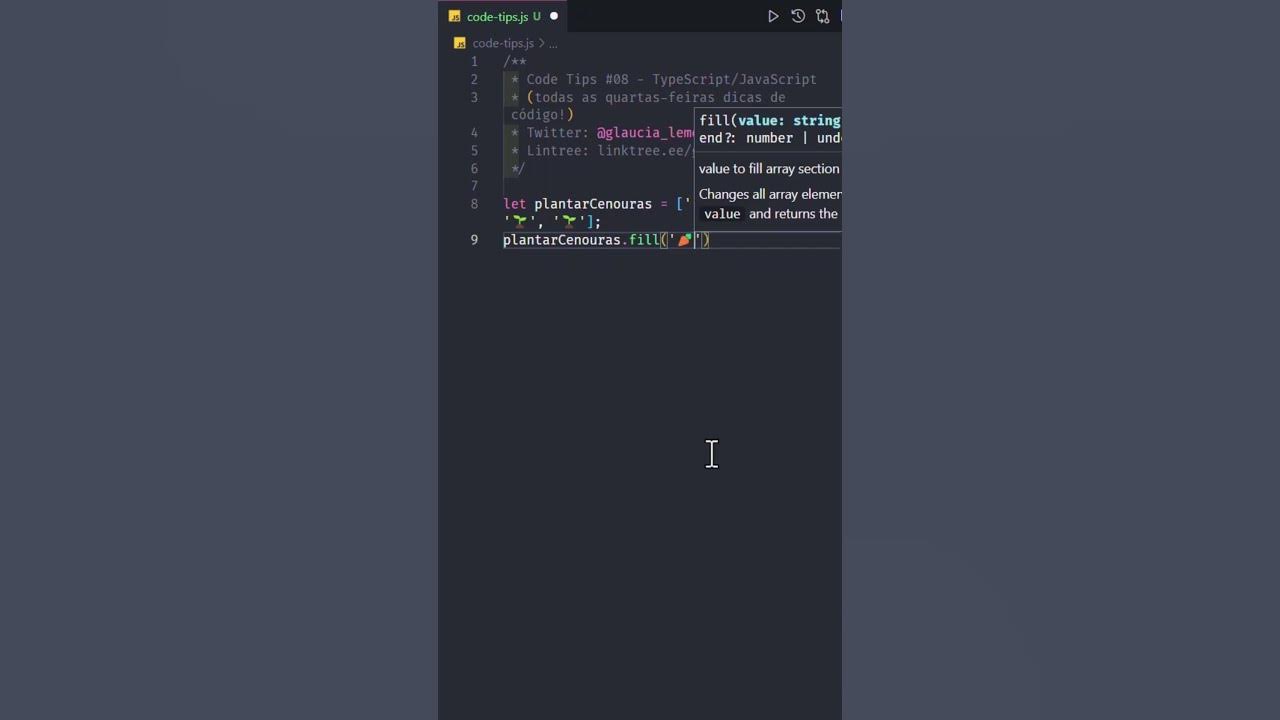 🎯Uso do método: Array.fill(); em JavaScript #shorts - YouTube