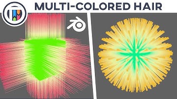 Blender 2.8 Eevee Tutorial - How to create Gradient Multicolored Hair using the Hair Info node